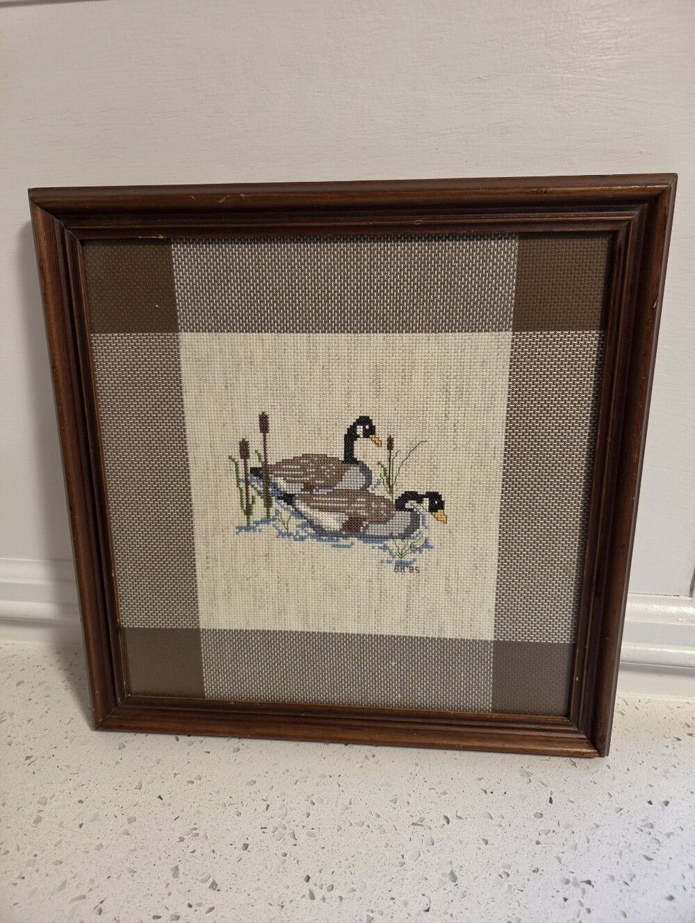 Vintage Geese Needlepoint Art